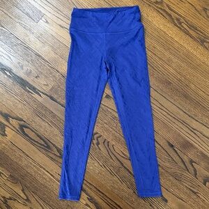 B26 Mono B Women Medium High Waist Purple Textured Active Leggings